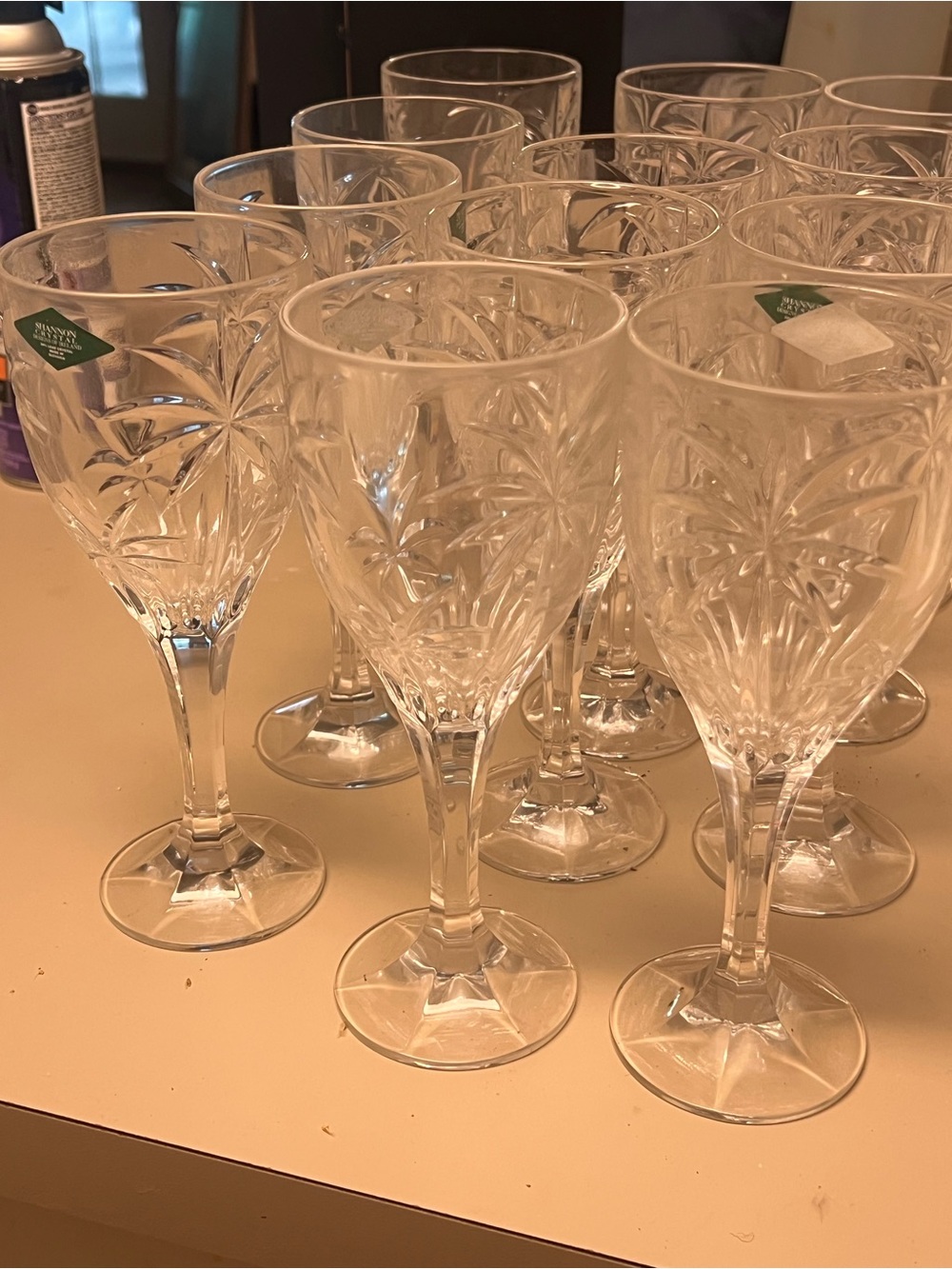 Godinger Shannon South Beach Palm Wine Goblets - Set of 12